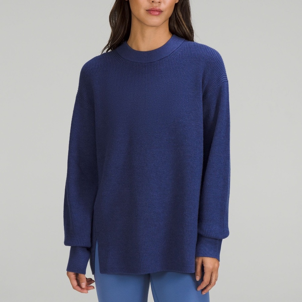 Lululemon Merino Wool-Blend Ribbed Crewneck Sweater